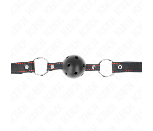 KINK - HOLLOW HARD BLACK BALL GAG MODEL 2 65 x 2.5 CM