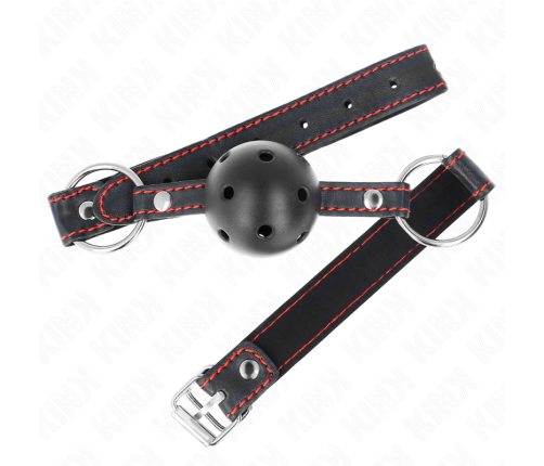 KINK - HOLLOW HARD BLACK BALL GAG MODEL 2 65 x 2.5 CM
