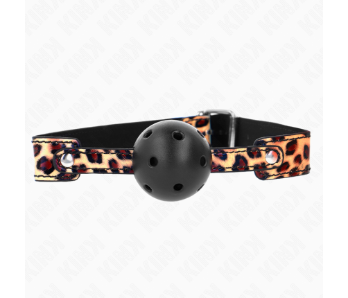 KINK - LEOPARD BREATHABLE BALL 4.5 CM GAG 65 x 2.5 CM