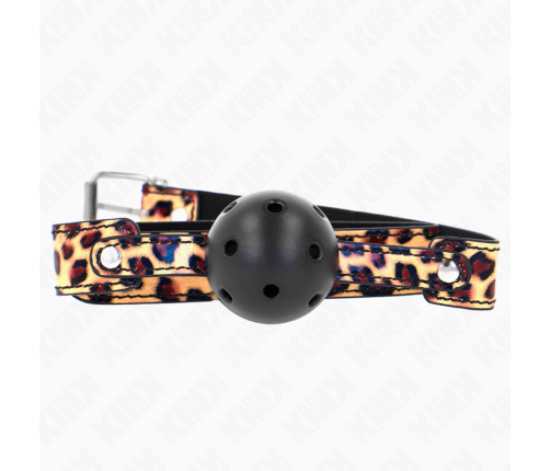 KINK - LEOPARD BREATHABLE BALL 4.5 CM GAG 65 x 2.5 CM