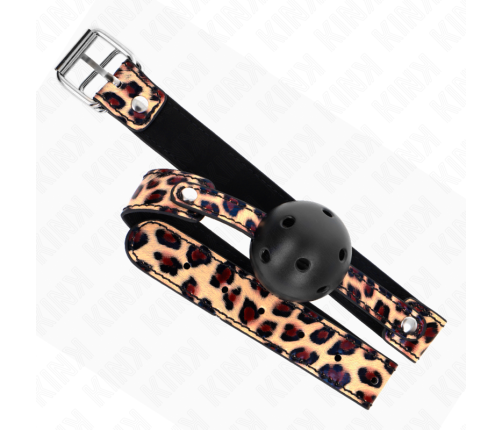 KINK - LEOPARD BREATHABLE BALL 4.5 CM GAG 65 x 2.5 CM