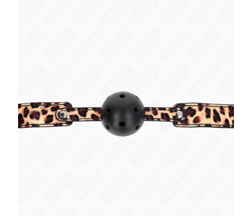 KINK - LEOPARD BREATHABLE BALL 4.5 CM GAG 65 x 2.5 CM