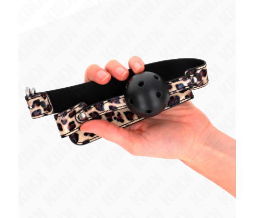 KINK - LEOPARD BREATHABLE BALL 4.5 CM GAG 65 x 2.5 CM