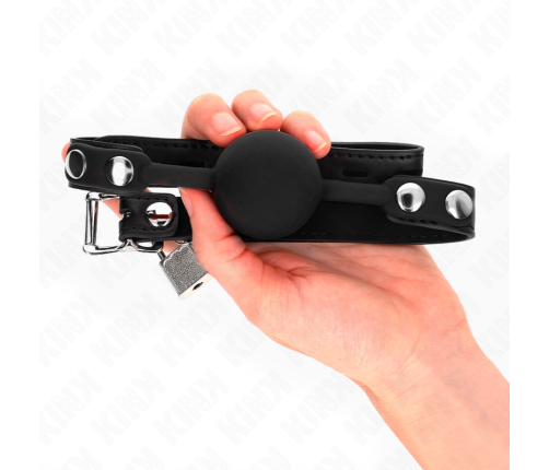 KINK - MODEL 1 SILICONE BALL 4 CM GAG WITH LOCK 60 x 2 CM