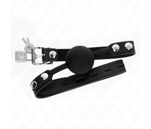 KINK - MODEL 1 SILICONE BALL 4 CM GAG WITH LOCK 60 x 2 CM