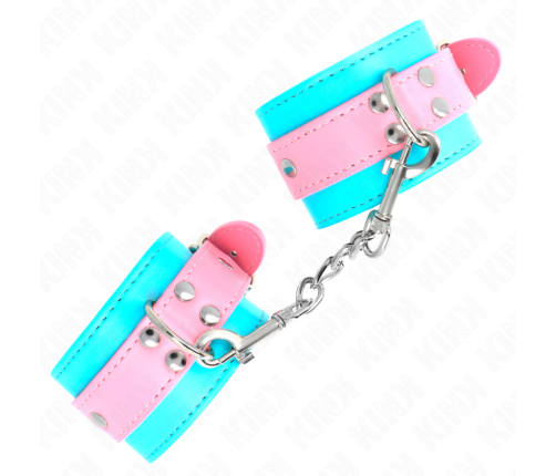 KINK - CUTE WRIST RESTRAINTS BLUE / PINK ADJUSTABLE 16-28 CM X 5 CM