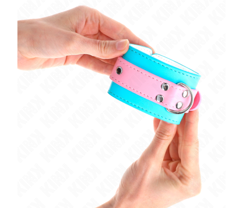 KINK - CUTE WRIST RESTRAINTS BLUE / PINK ADJUSTABLE 16-28 CM X 5 CM