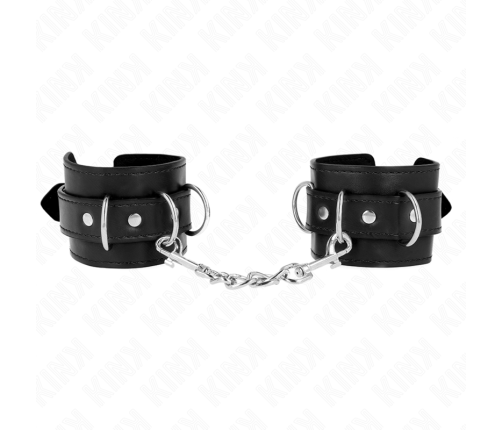 KINK - 3 D-RING WRIST RESTRAINTS ADJUSTABLE BLACK 17.5-25 CM X 6 CM