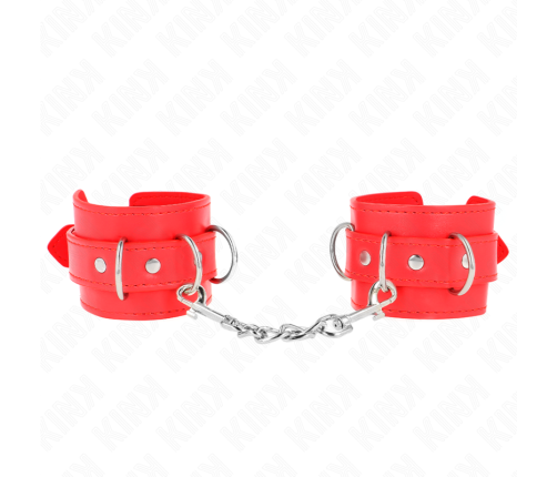 KINK - 3 D-RING WRIST RESTRAINTS ADJUSTABLE RED 17.5-25 CM X 6 CM