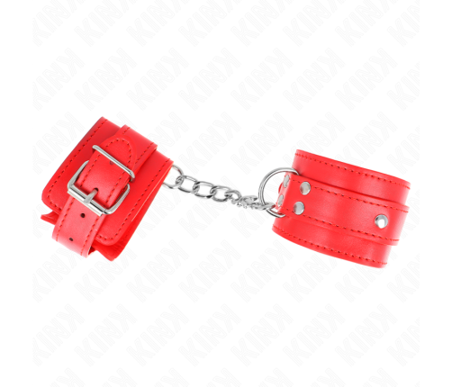 KINK - 3 D-RING WRIST RESTRAINTS ADJUSTABLE RED 17.5-25 CM X 6 CM