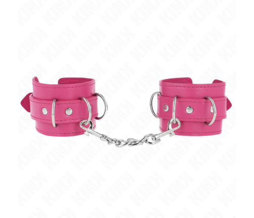 KINK - 3 D-RING WRIST RESTRAINTS ADJUSTABLE PINK 17.5-25 CM X 6 CM