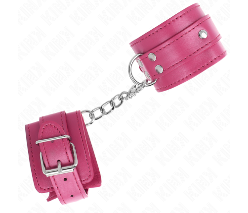 KINK - 3 D-RING WRIST RESTRAINTS ADJUSTABLE PINK 17.5-25 CM X 6 CM