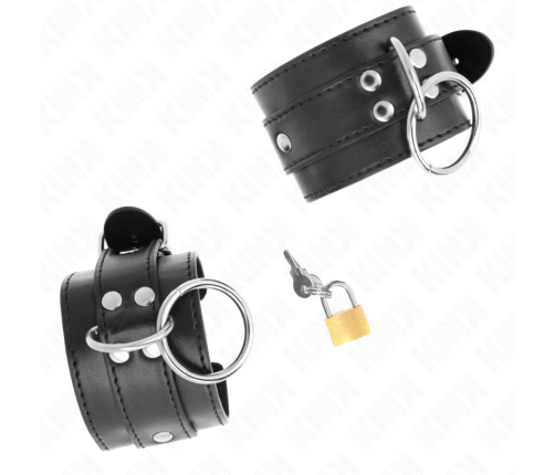 KINK - O-RING LOCKED WRIST RESTRAINTS BLACK ADJUSTABLE 20-28 CM X 5.5 CM