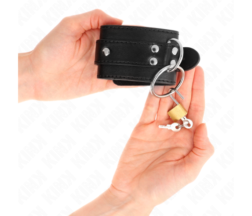 KINK - O-RING LOCKED WRIST RESTRAINTS BLACK ADJUSTABLE 20-28 CM X 5.5 CM