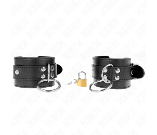 KINK - O-RING LOCKED WRIST RESTRAINTS BLACK ADJUSTABLE 20-28 CM X 5.5 CM