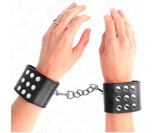 KINK - WRIST RESTRAINTS WITH SNAP FASTEN BLACK ADJUSTABLE 19-24 CM X 5.5 CM