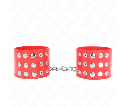 KINK - WRIST RESTRAINTS WITH SNAP FASTEN RED ADJUSTABLE 19-24 CM X 5.5 CM