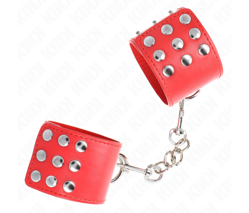KINK - WRIST RESTRAINTS WITH SNAP FASTEN RED ADJUSTABLE 19-24 CM X 5.5 CM