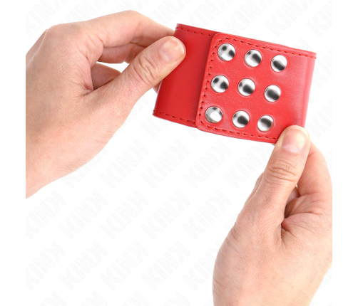 KINK - WRIST RESTRAINTS WITH SNAP FASTEN RED ADJUSTABLE 19-24 CM X 5.5 CM