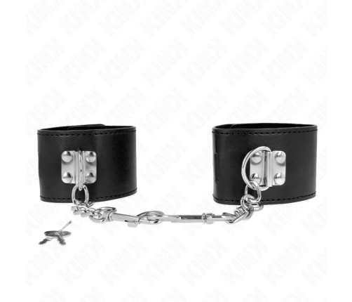 KINK - WRIST RESTRAINTS WITH PADLOCK CLOSURE BLACK ADJUSTABLE 16-23 CM X 5.5 CM