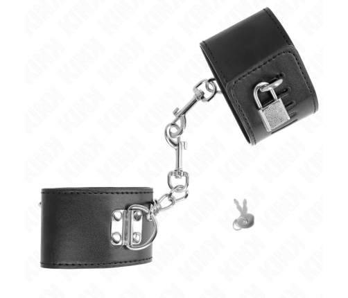 KINK - WRIST RESTRAINTS WITH PADLOCK CLOSURE BLACK ADJUSTABLE 16-23 CM X 5.5 CM