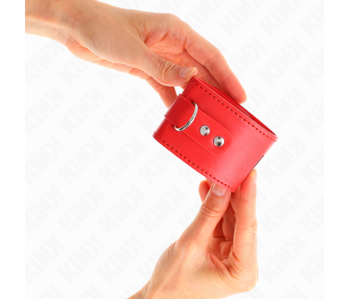 KINK - WRIST RESTRAINTS WITH PADLOCK CLOSURE RED ADJUSTABLE 16-23 CM X 5.5 CM