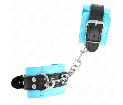 KINK - HOOK WRIST RESTRAINTS BLUE FUR LINED ADJUSTABLE 20-28 CM X 5.5 CM