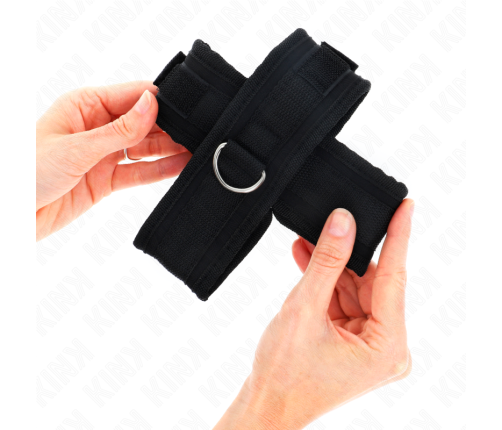 KINK - CROSS CUFFS BLACK 34 X 5.5 CM