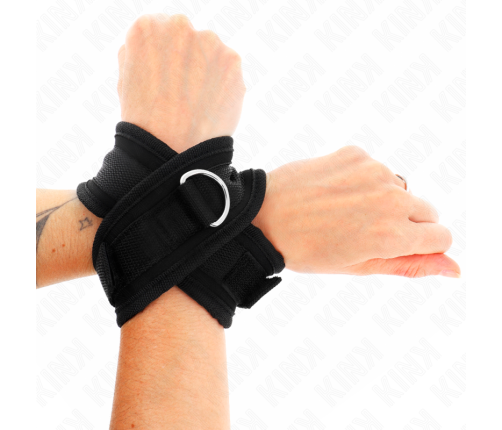 KINK - CROSS CUFFS BLACK 34 X 5.5 CM