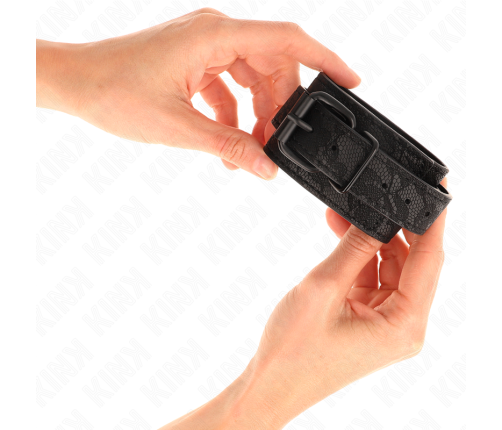 KINK - DARK LACE COVERED WRIST CUFFS ADJUSTABLE BLACK 19-26 CM