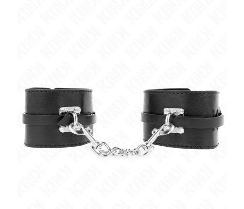 KINK - DELUXE LOCKING WRIST RESTRAINTS BLACK ADJUSTABLE 14.5-21 CM X 6 CM