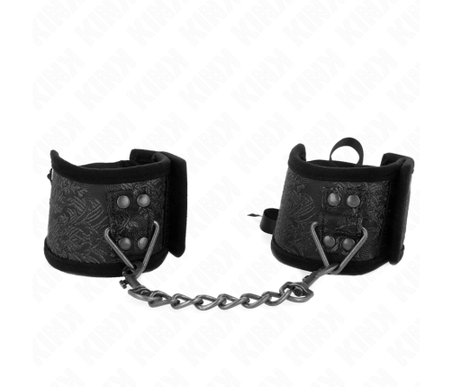 KINK - SCANDAL WRIST RESTRAINTS BLACK LACE DETAILS 24.5 CM X 6.5 CM