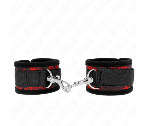 KINK - MUÑEQUERAS DISEÑO ESCÁNDALO ROJO-NEGRO