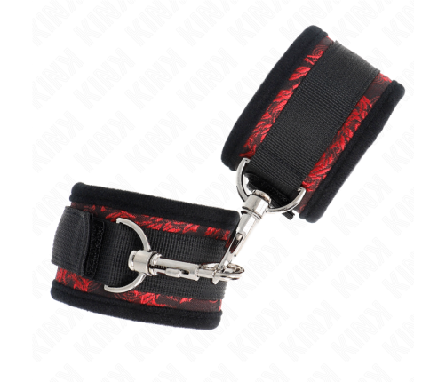 KINK - MUÑEQUERAS DISEÑO ESCÁNDALO ROJO-NEGRO