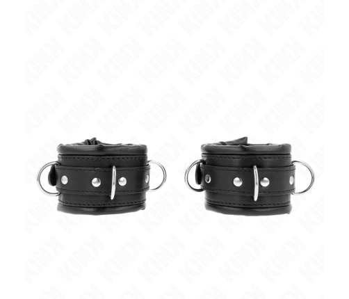 KINK - HEAVY WRIST RESTRAINTS WITH BLACK FUR LINED ADJUSTABLE 20-30 CM X 6 CM