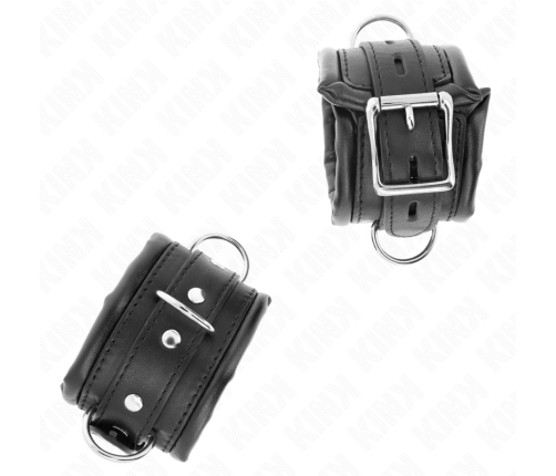 KINK - HEAVY WRIST RESTRAINTS WITH BLACK FUR LINED ADJUSTABLE 20-30 CM X 6 CM