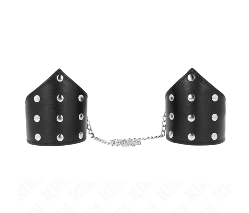 KINK - BLACK POINT STYLE WRISTBANDS WITH CHAIN ADJUSTABLE 17-23 CM X 8.5 CM