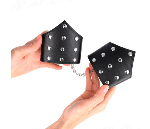 KINK - BLACK POINT STYLE WRISTBANDS WITH CHAIN ADJUSTABLE 17-23 CM X 8.5 CM