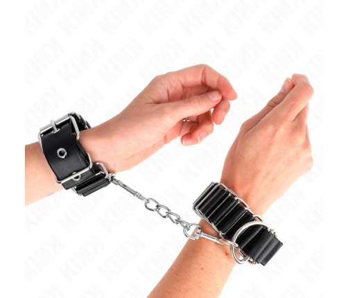 KINK - HINGE-LIKE THIN WRIST RESTRAINTS BLACK ADJUSTRABLE 16-22 CM X 3.5 CM