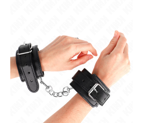 KINK - THIN WRIST RESTRAINTS BLACK ADJUSTABLE 21-33 CM