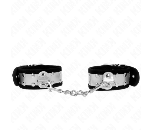 KINK - THIN WRIST RESTRAINTS BLACK / SILVER 30 X 4 CM