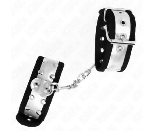 KINK - THIN WRIST RESTRAINTS BLACK / SILVER 30 X 4 CM