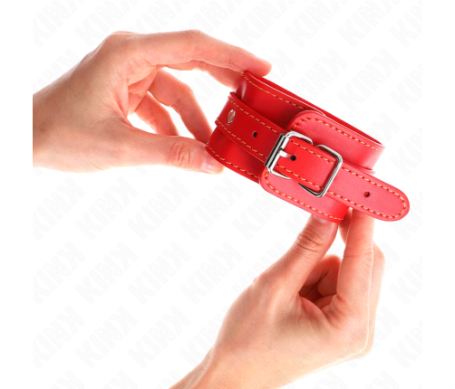 KINK - THIN WRIST RESTRAINTS RED ADJUSTABLE 21-33 CM