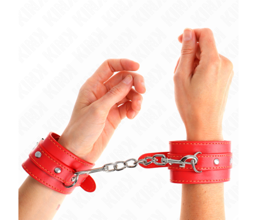KINK - THIN WRIST RESTRAINTS RED ADJUSTABLE 21-33 CM