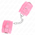 KINK - PREMIUM FUR LINED WRIST RESTRAINTS PINK WITH PINK BELT ADJUSTABLE 17-29 CM X 6 CM