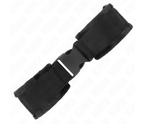 KINK - NYLON BIND HOOK&LOOP WRIST RESTRAINTS RED-BLACK MODEL 1 AJDUSTABLE 25-35 CM X 6 CM