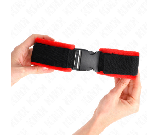 KINK - NYLON BIND HOOK&LOOP WRIST RESTRAINTS BLACK MODEL 1 AJDUSTABLE 25-35 CM X 6 CM