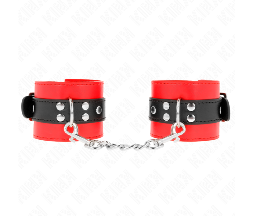 KINK - WRIST RESTRAINTS RED WITH BLACK BELT ADJUSTABLE 17-28 CM X 6 CM