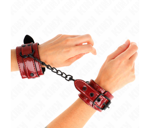 KINK - DARK RED WRIST CUFFS 23 X 5 CM