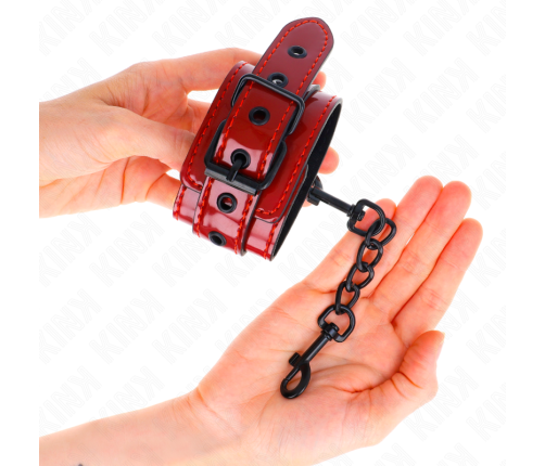 KINK - DARK RED WRIST CUFFS 23 X 5 CM